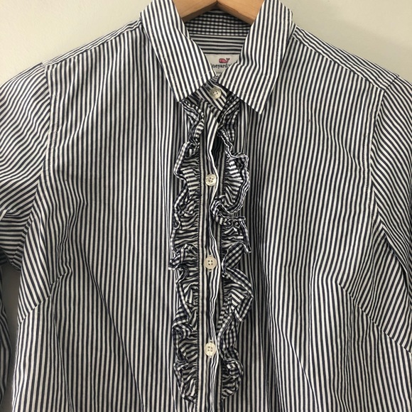 Vineyard Vines Blue & White Striped Button Up - Picture 3 of 7